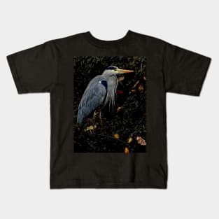 COLOURS OF THE GREY HERON Kids T-Shirt